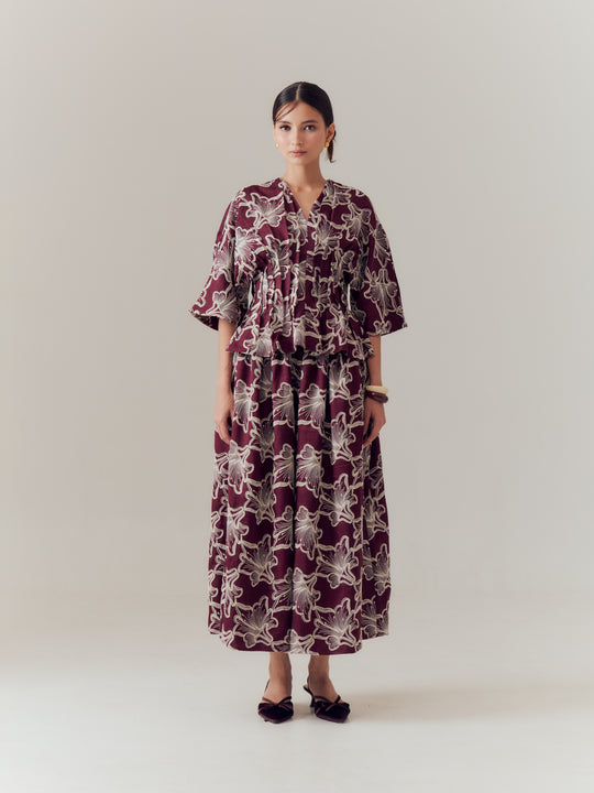 Esti Skirt in Dark Scarlett