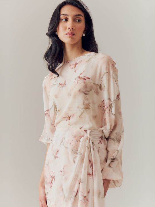 Raia Kurung in Maroon Oak