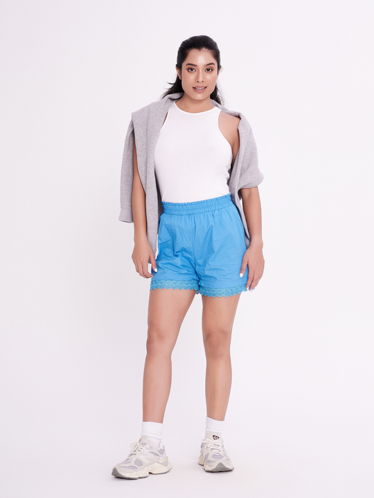 【Upcycled】The Hanya Friend Shorts in Kool Kat