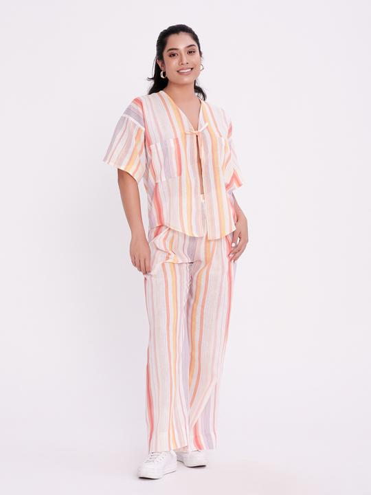 【Upcycled】Sammy Shirt in Stripes