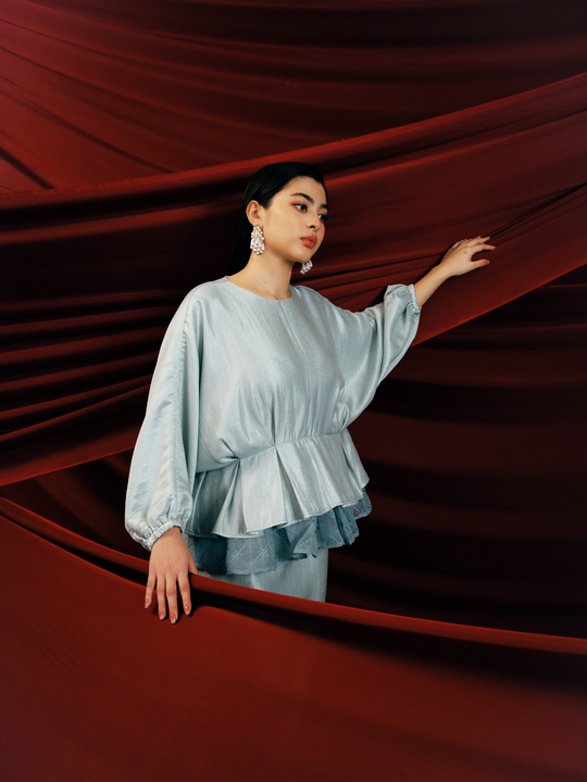 Naya Kurung Set In Sky Blue