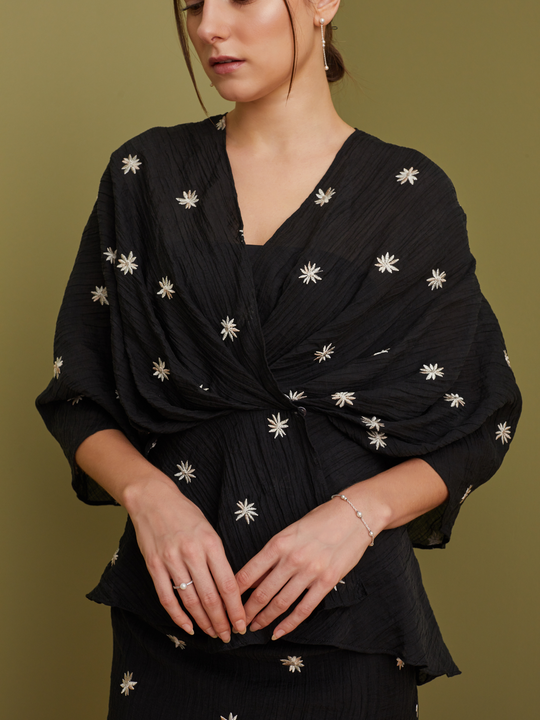 Mekar Top in Black Pansy