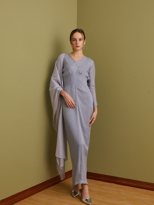 Naima Dress in Serinity Blue