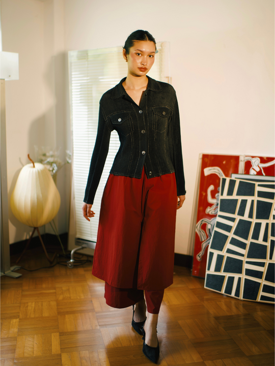 Evelyn Pants in         Berry           Red