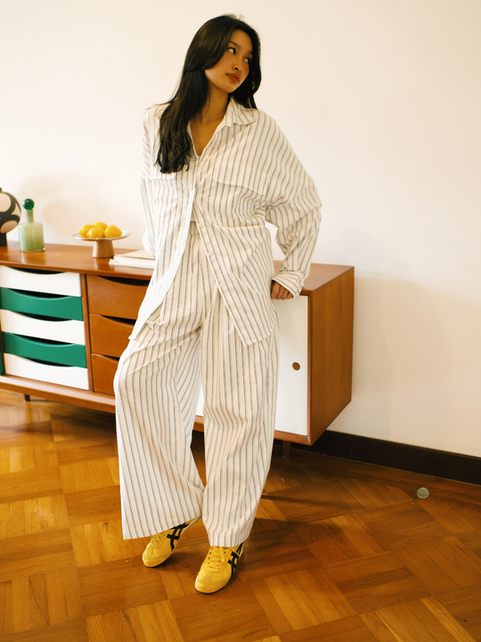 Essential Striped           Shirt in          White