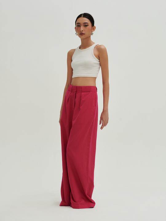 Hania Pants in Cranberry