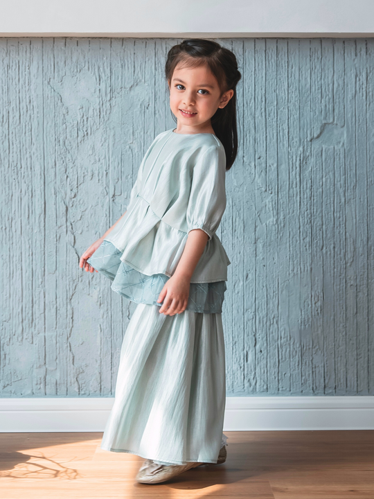 Kids Naya Kurung Set in Blue