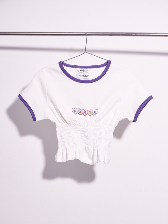 【Upcycled】 Hanya Baby Tee in Supernova