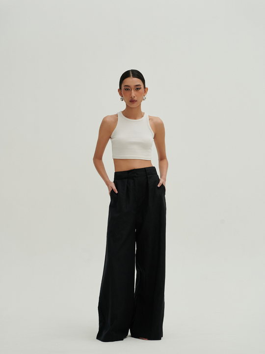 Hania Pants in Black Cherry