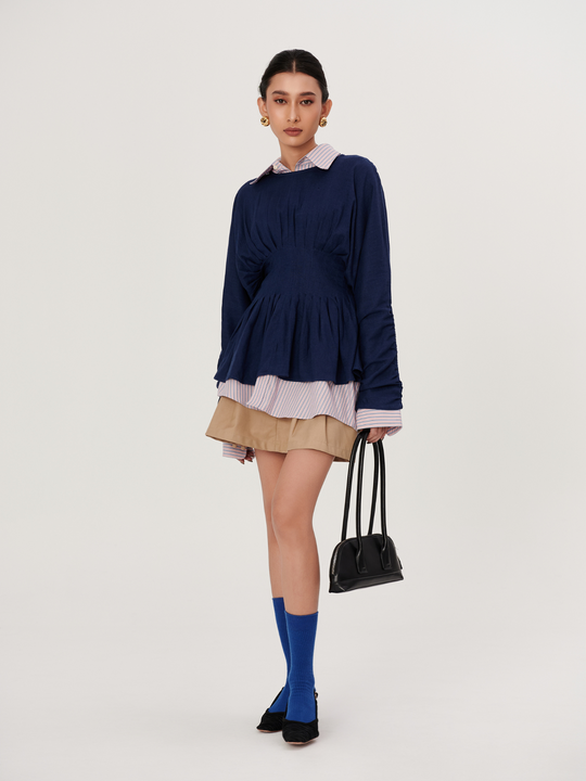 Nyssa Top in Denim Blue