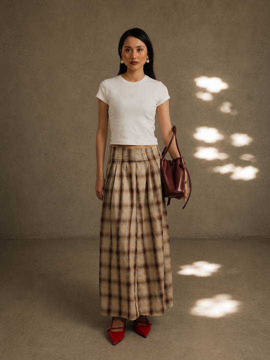 Nia Skirt in Plaid