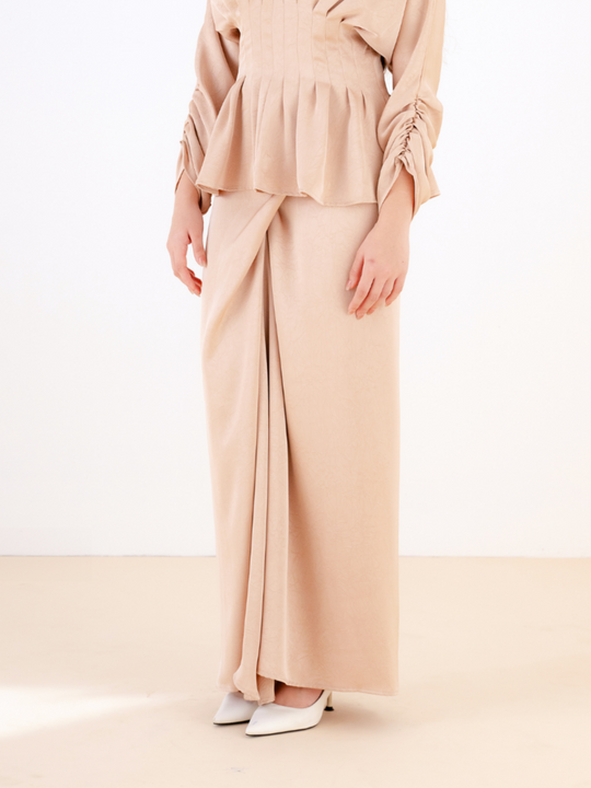 Nyssa Wrap Skirt in Soft Nude