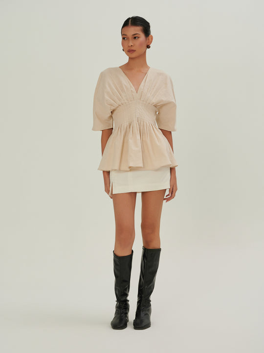 Nia Top in Natural Beige