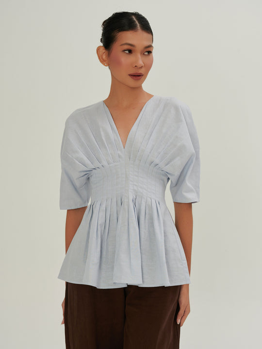 Nia Top in Powder Blue