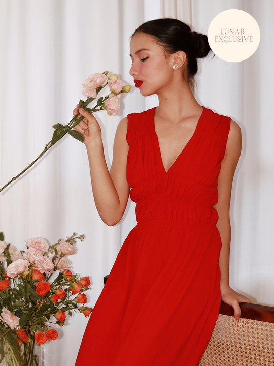 Willow Dress in Opulent Red