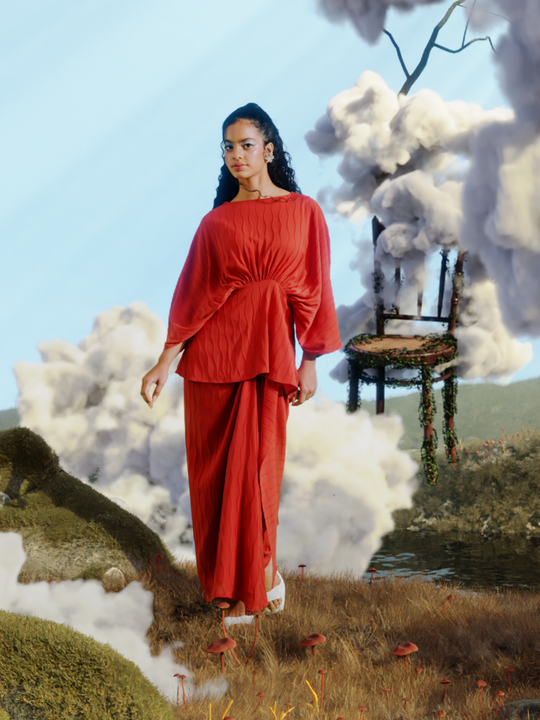 Aaeri Top in Sunset Orange