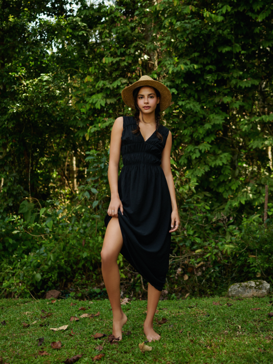 Willow Dress in Misty Black