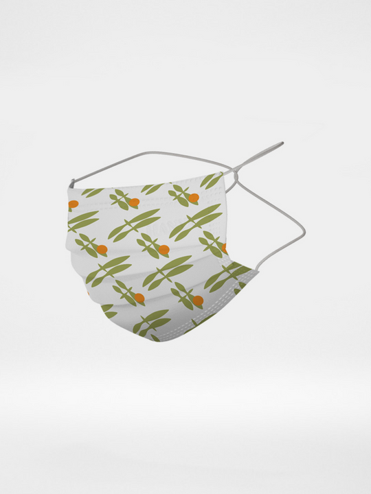 Disposable Face Mask in Tangerine