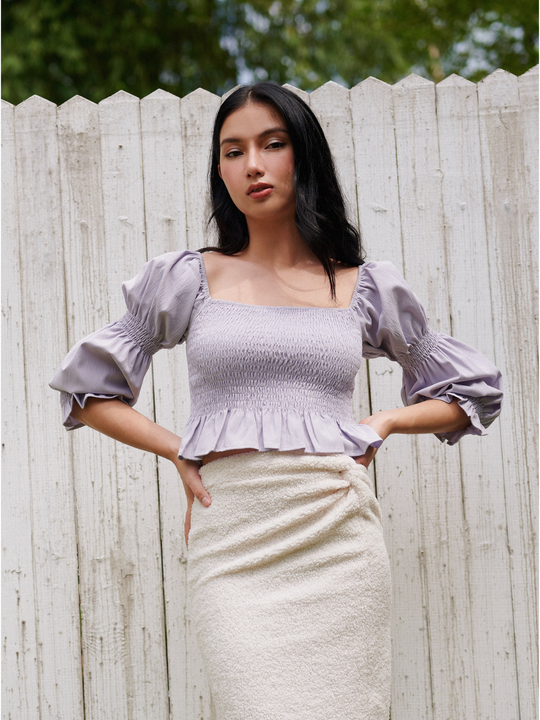 Hallie Top in Soft Lilac