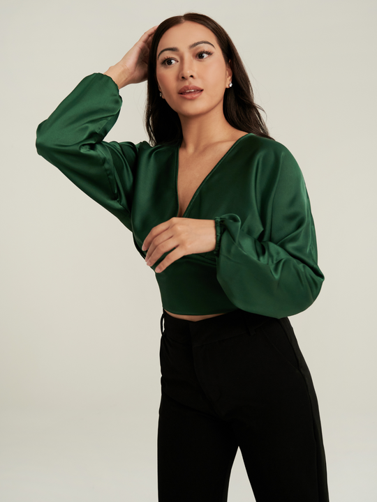 Vienna Top in Emerald