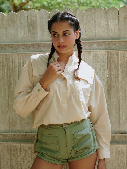 Harlow Shirt in Beige