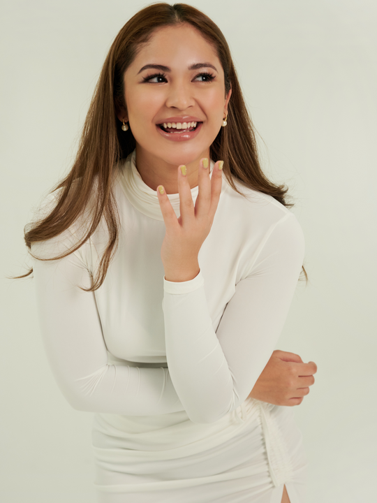 The Skin Deep Turtle Neck in Pearl