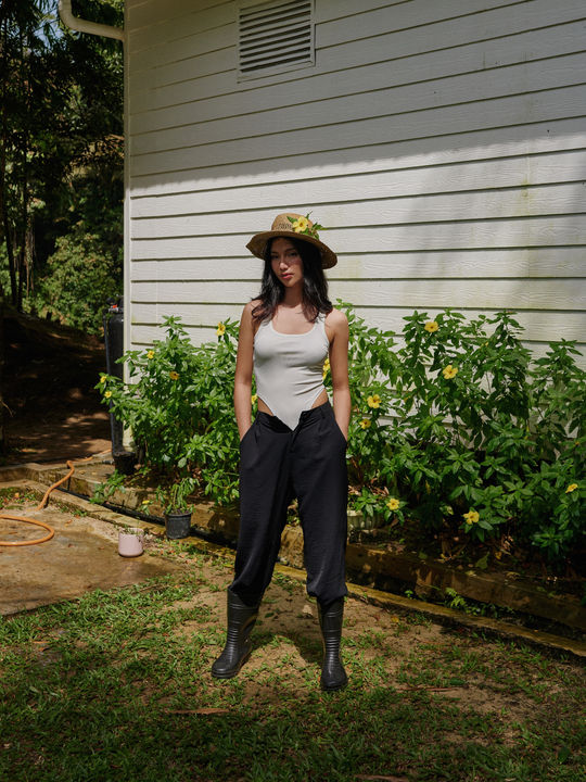 Harper Linen Pants in Black