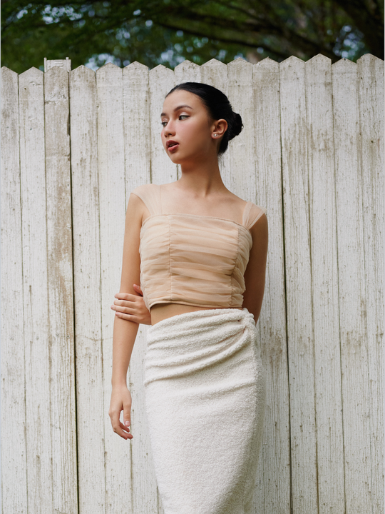 Hera Tulle Top in Nude