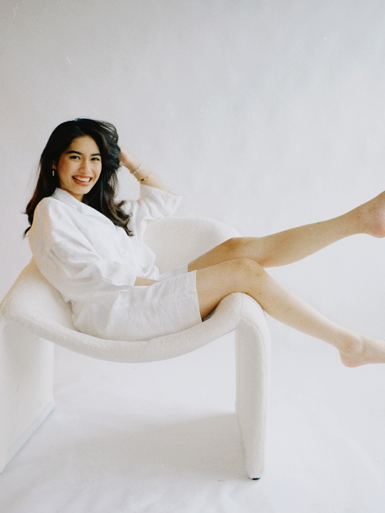 Maddy Bermuda pants in Vanilla