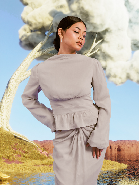 Baha Kurung In Harbour Grey