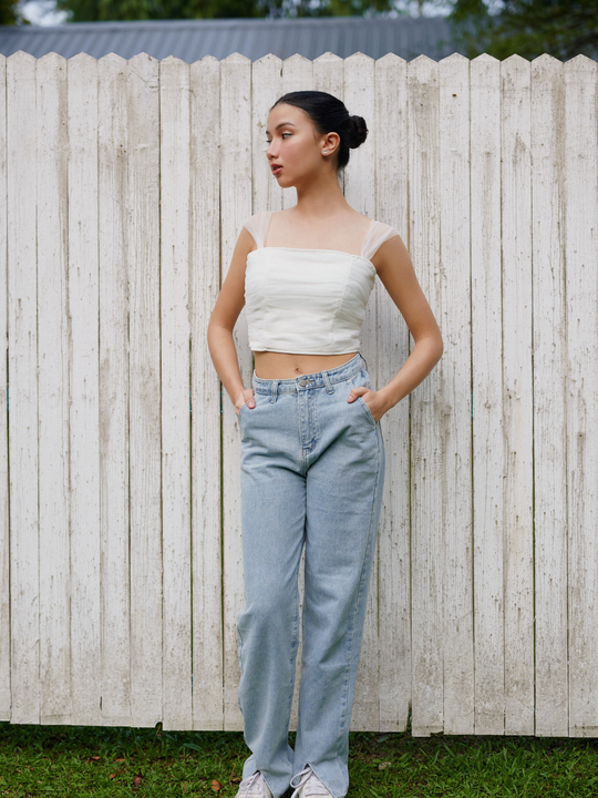 Hera Tulle Top in White