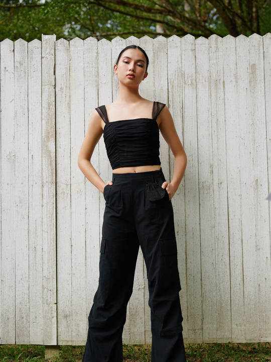 Hera Tulle Top in Black