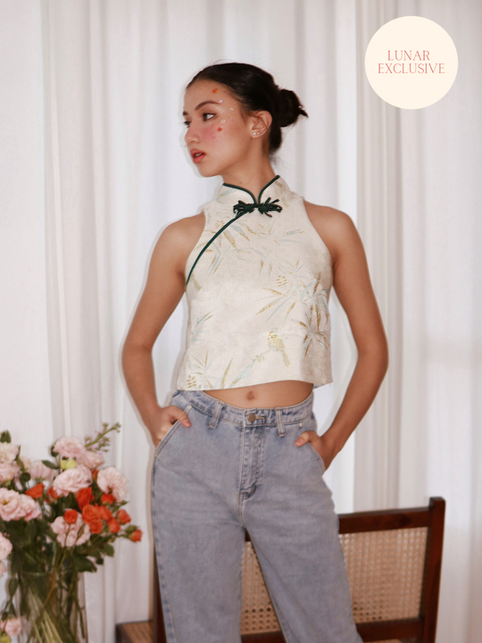 Mei Jacquard Top in Sapphire