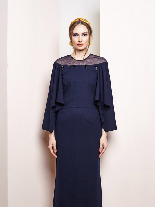 Hane Kurung in Navy Blue