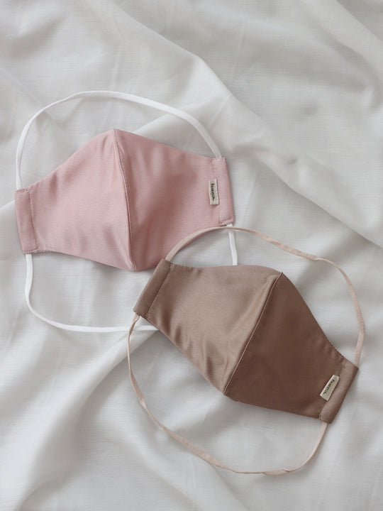 Set of 2 Basic Face Mask in Rose Gold & Mocha