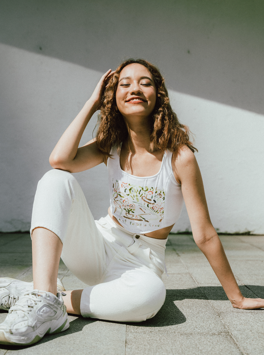 [Upcycle-ed]: Tiny Wins Corset in White