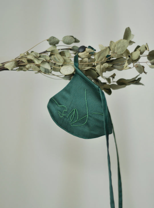 4-Ply Face Mask with String Extension in Emerald