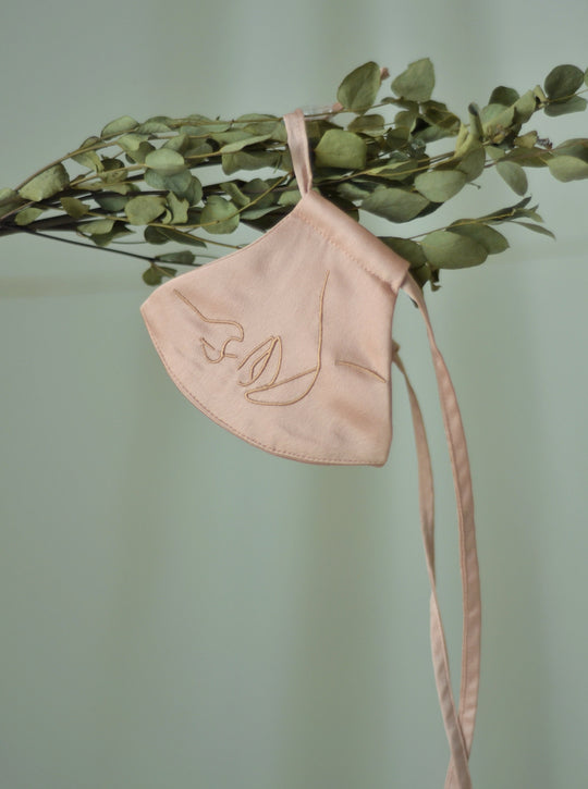 4-Ply Face Mask with String Extension in Blush