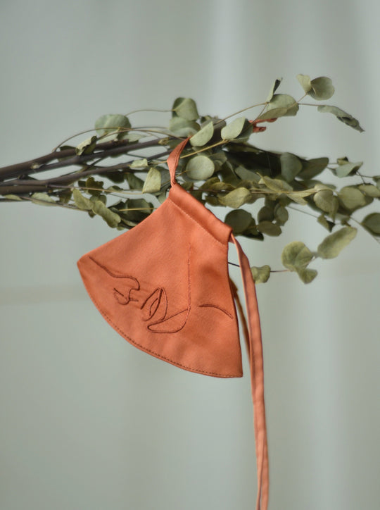 4-Ply Face Mask with String Extension in Terracotta