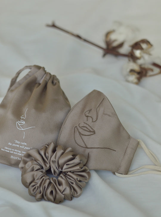 4-Ply Face Mask with Ear Loop in Mocha