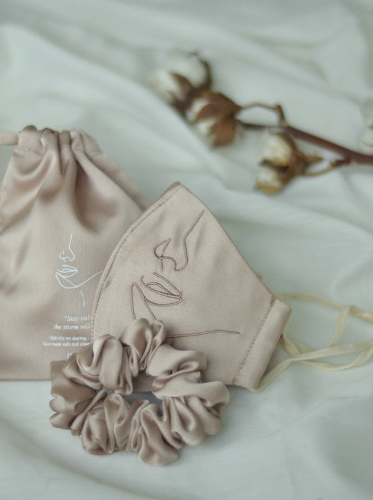 4-Ply Face Mask with Ear Loop in Sand