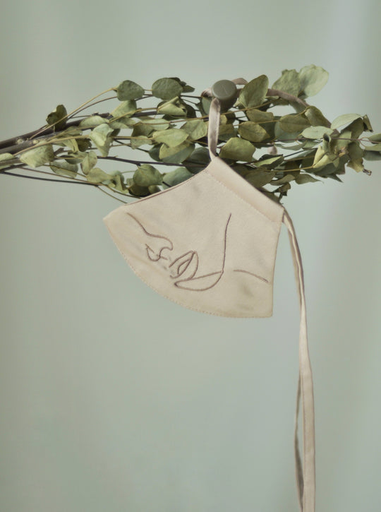 4-Ply Face Mask with String Extension in Sand