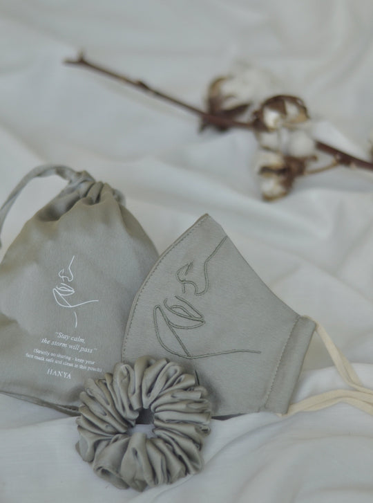 4-Ply Face Mask with Ear Loop in Sage